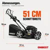 ONBEST  Benzin Rasenmäher mit Antrieb TXC-3651 | 51 cm Produktbild-Vorschau 3