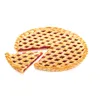 A pie with a lattice crust and a slice removed, set against a white background. Podgląd zdjęcia produktu