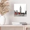 DEQORI Glasbild Echtglas 30x30 cm 'Rote Busse vor Big Ben' Produktbild-Vorschau 4