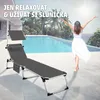 Skládací hliníkové lehátko Aurelie od tectake®, s polštářem Náhled obrázku produktu 9