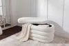 riess-ambiente Polsterbank VOGUE 85cm weiß Bouclé ovale Produktbild-Vorschau 5