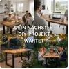 Tischbeine Metall 90x72cm Grau – DIY Tischgestell 1er Set Produktbild-Vorschau 3