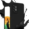 A black phone case is shown with black liquid splashing around it. Produktbild-Vorschau