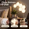 10er Set Hexagon LED Panel Wandleuchten Sechseck Gaming Produktbild-Vorschau 4