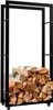 Dřevěný stojan Keri s kolečky 25x60x125, černý kov Náhled obrázku produktu 1