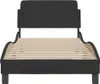 vidaXL Bettgestell mit Kopfteil "Dover" Schwarz 90x200 cm Produktbild-Vorschau 4