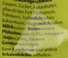 A close-up of the ingredients list on a product package. Produktbild-Vorschau