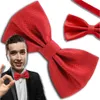 Pánský motýlek červený nastavitelný motýlek elegantní Náhled obrázku produktu 1