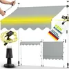 tillvex upínacia markíza 300 cm svetlosivá so solárnou LED Náhľad obrázku produktu 1
