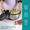 Navaris Salatschleuder mit Deckel - Salatschleuder Produktbild-Vorschau 2