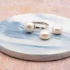 Vintageparts Halbgebohrte Süßwasserzuchtperle Weiß ca. Produktbild-Vorschau 2