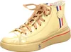 A single gold high-top sneaker is shown against a white background. Produktbild-Vorschau