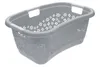 A grey laundry basket with a floral pattern. Anteprima dell’immagine prodotto