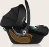 A side view of a black baby car seat with internal structural diagrams highlighted. Anteprima dell’immagine prodotto