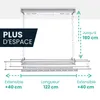Étendoir électrique de plafond Foxydry Air 122 cm - acier Voir les images du produit 3
