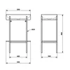 PUNO Console avec lavabo 550x860x360mm, noir mat Voir les images du produit 3