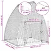 vidaXL Klatka dla kurcząt srebrna 100x105x120 cm Stal Podgląd zdjęcia produktu 8