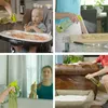 Collage of four images showing the H2O E3 cleaning set being used in various household settings. Produktbild-Vorschau