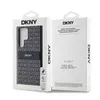 The image shows the packaging of a DKNY phone case, with the case itself visible through a cutout on one side. Voir les images du produit