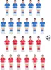 22pcs Table Football Players Ersatz rot Blue Foosball Produktbild-Vorschau 1