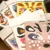 Oblique Unique Giraffe Gesicht Sticker Set Tiergesicht Produktbild-Vorschau 4