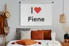 MuchoWow® Wandteppich Wandbehang Ich liebe - Fiene - Produktbild-Vorschau 4