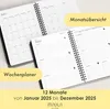 A5 Terminplaner 2025 - Minimalistischer Buchkalender A5 Produktbild-Vorschau 2