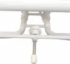 Close-up view of the underside of a white bath seat, focusing on the adjustment mechanism. Produktbild-Vorschau