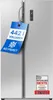 A side-by-side refrigerator with a promotional tag and a test award sticker. Podgląd zdjęcia produktu