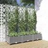 vidaXL Fioriera con traliccio Grigio chiaro 120x40x121,5 cm Anteprima dell’immagine prodotto 2