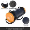 A fitness power bag with labels pointing out its features. Produktbild-Vorschau