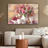MuchoWow® - Leinwandbilder - Gemälde - Blumen - Vase - Produktbild-Vorschau 5