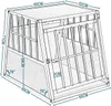 EUGAD Hundetransportbox Alu für große Hunde Silber, 85 x 65 Produktbild-Vorschau 7