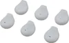 A group of six white silicone earbud tips arranged on a white background. Produktbild-Vorschau