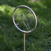 Gartenstecker LIBELLE - Wassersprinkler - Edelstahl - H: 75cm - D: 19cm - silber, grün Produktbild-Vorschau