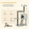 PawHut Tiragraffi da 113 cm con cuccia per gatti, grigio Anteprima dell’immagine prodotto 5