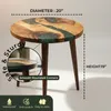 Runder Walnuss-Epoxid-Tisch, grünes Harz,Couchtisch aus Produktbild-Vorschau 13