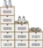 JOIEYOU 10x boxy na topánky Stohovateľné kraftové papierové Náhľad obrázku produktu 1