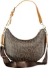 A brown Valentino Bags Beuteltasche Regina handbag with a repeating logo pattern. Produktbild-Vorschau
