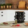 relaxdays Schwarzes Gewürzkarussell in Marmoroptik Produktbild-Vorschau 3