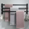 Handdoekenrek - Wandmontage - 80 cm - Mat zwart Productafbeelding-voorbeeld 1