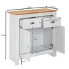 WOHNLING Sideboard mit 2 Schubladen 79x81x34,5 cm Kommode Produktbild-Vorschau 3