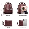 MODFU Rucksack Schulrucksack Lederrucksack Laptoprucksack Produktbild-Vorschau 2