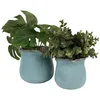 Clayre & Eef Innenblumentopf Ø 12x12 cm Blau Keramik Produktbild-Vorschau 3