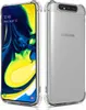 A clear product shot of a phone case for a Samsung Galaxy A80, shown from two angles. Anteprima dell’immagine prodotto