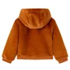 Ankonbej Kinder-Kapuzenjacke Kunstpelz Cognac 140 Produktbild-Vorschau 2