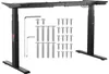A black electric standing desk frame with included hardware, displayed on a white background. Podgląd zdjęcia produktu