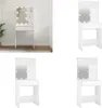 A collage of four images showing a white vanity table with LED lights and a mirror. Náhľad obrázku produktu