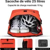 Wiltec Sacoche sac à dos étanche pour porte-bagages rouge – Voir les images du produit 4