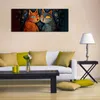 Wallario Premium Leinwandbild Kosmische Katzenfreunde in Produktbild-Vorschau 3